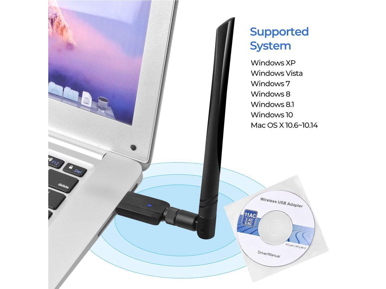 1200mbps usb 3.0 2.4g/5.8g dual band wireless wifi adapter network card for mac